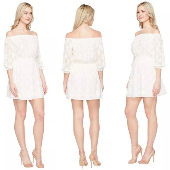 Rebecca Taylor Selina Embroidered Off Shoulder Dress - Picture 4 of 10